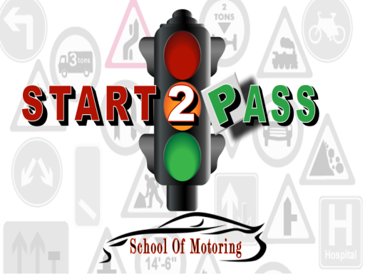start2pass driving school logo start2pass driving school logo